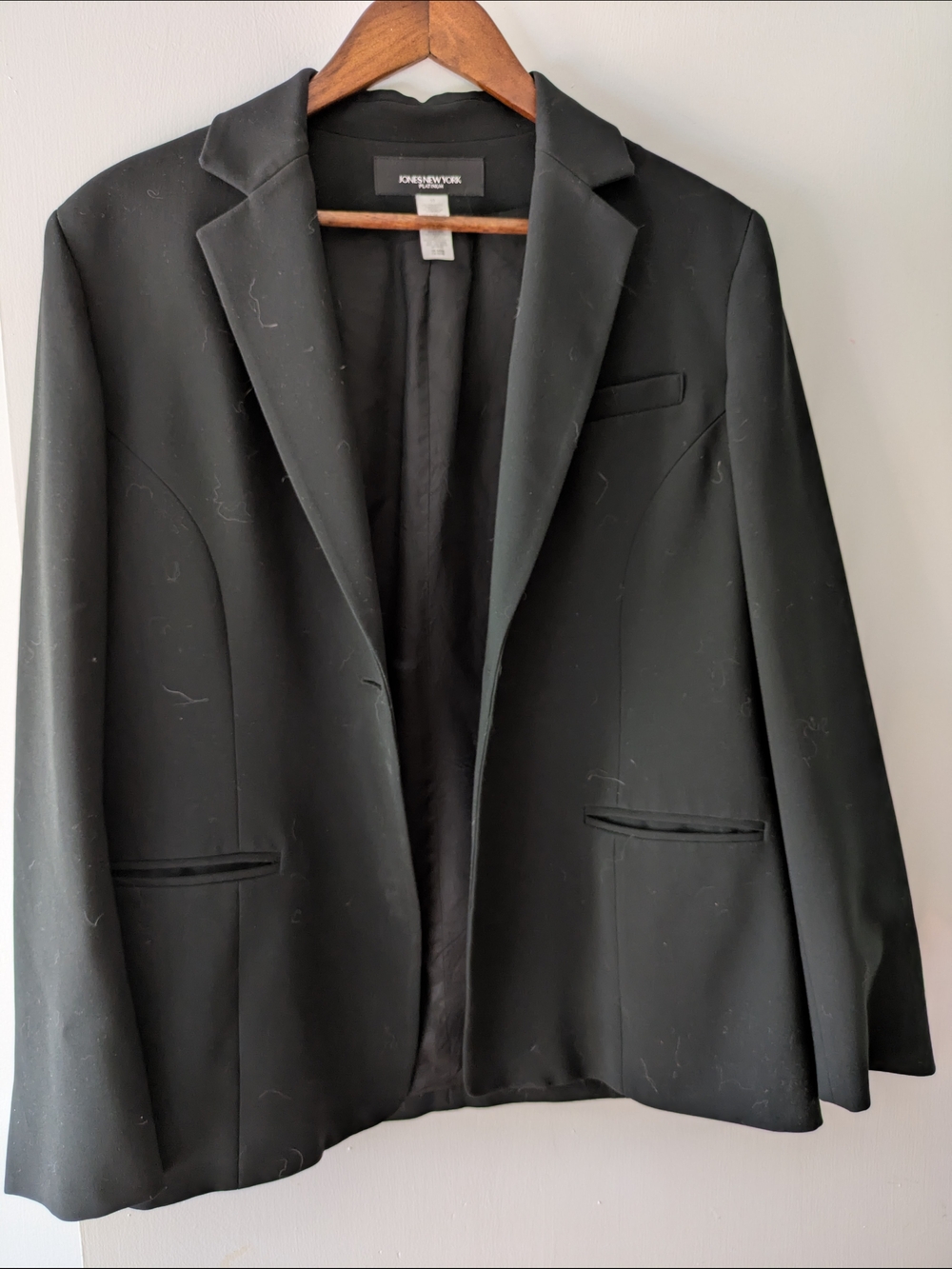 Jones New York Women's Black Single-Button Blazer